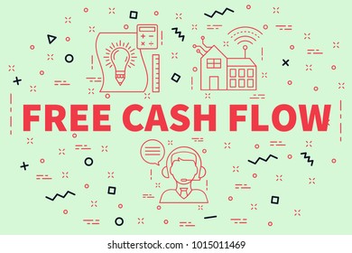 Conceptual Business Illustration With The Words Free Cash Flow