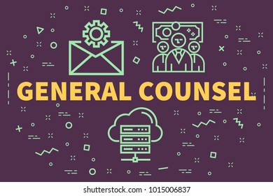 Conceptual Business Illustration With The Words General Counsel