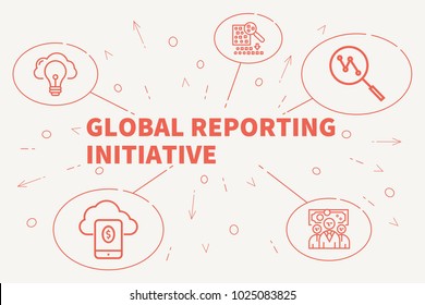 Conceptual Business Illustration With The Words Global Reporting Initiative