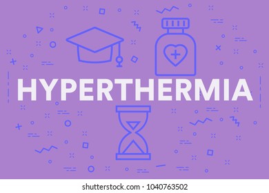 Conceptual Business Illustration With The Words Hyperthermia