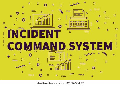 Conceptual Business Illustration With The Words Incident Command System