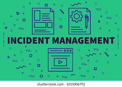 Conceptual Business Illustration With The Words Incident Management