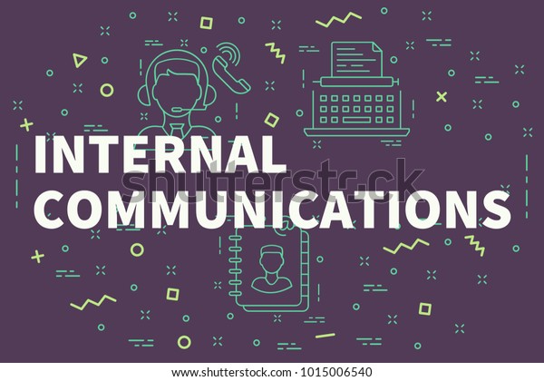 Conceptual Business Illustration Words Internal Communications Stock ...