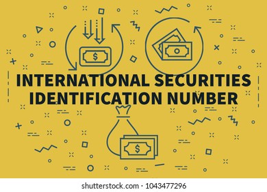 Conceptual Business Illustration With The Words International Securities Identification Number