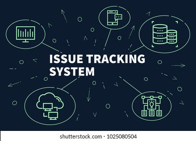 Conceptual Business Illustration With The Words Issue Tracking System