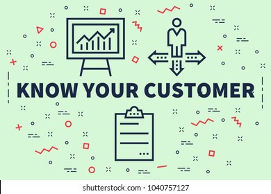 Conceptual Business Illustration With The Words Know Your Customer