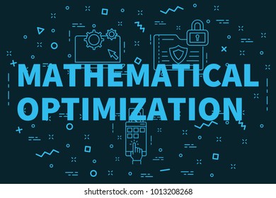 Conceptual Business Illustration With The Words Mathematical Optimization