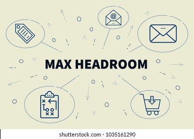 Conceptual Business Illustration With The Words Max Headroom