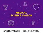 Conceptual business illustration with the words medical science liaison