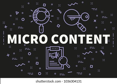 Conceptual Business Illustration With The Words Micro Content