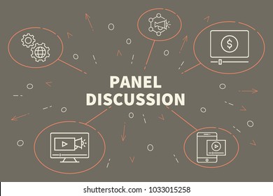 Conceptual Business Illustration With The Words Panel Discussion
