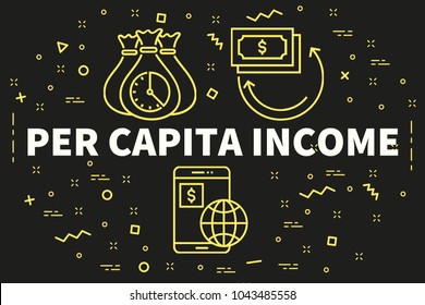 Conceptual Business Illustration With The Words Per Capita Income