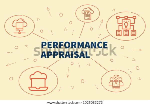 conceptual business illustration words performance appraisal performance appraisal words