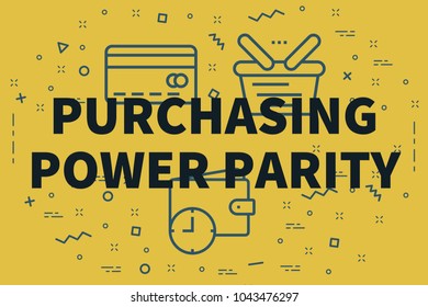 Conceptual Business Illustration With The Words Purchasing Power Parity