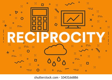 Conceptual Business Illustration With The Words Reciprocity