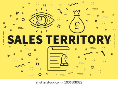 Conceptual Business Illustration With The Words Sales Territory