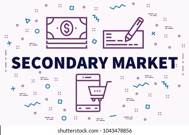 Conceptual Business Illustration With The Words Secondary Market