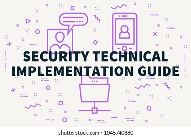 Conceptual Business Illustration With The Words Security Technical Implementation Guide