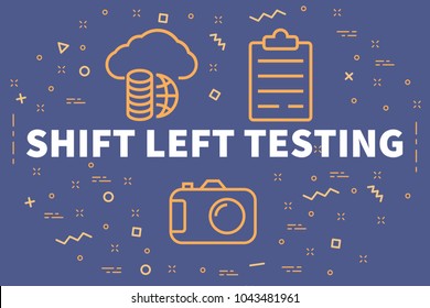 Conceptual Business Illustration With The Words Shift Left Testing