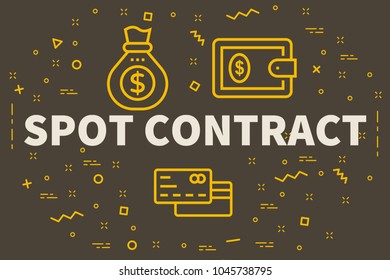 Conceptual Business Illustration With The Words Spot Contract