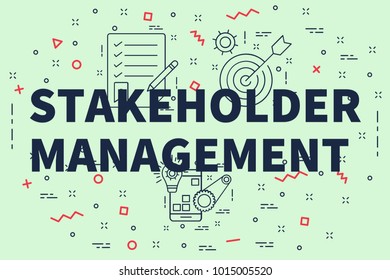 Conceptual Business Illustration With The Words Stakeholder Management