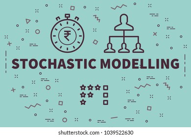 Conceptual Business Illustration With The Words Stochastic Modelling