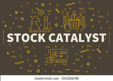 Conceptual business illustration with the words stock catalyst - Shutterstock ID 1013206780