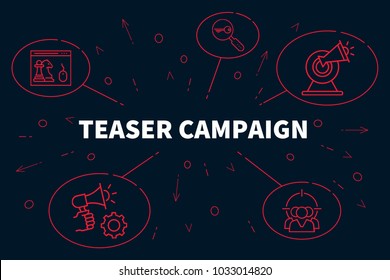 Conceptual Business Illustration With The Words Teaser Campaign