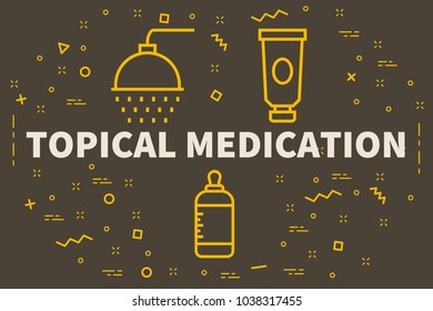 Conceptual Business Illustration With The Words Topical Medication