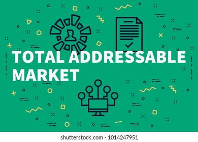 Conceptual Business Illustration With The Words Total Addressable Market