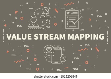 Conceptual Business Illustration With The Words Value Stream Mapping