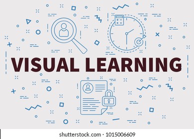 Conceptual Business Illustration With The Words Visual Learning