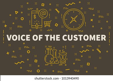 Conceptual Business Illustration With The Words Voice Of The Customer