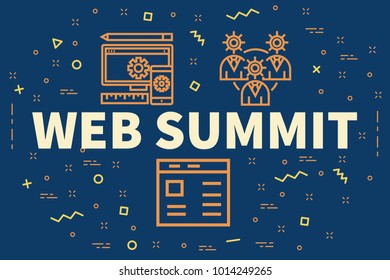 Conceptual Business Illustration With The Words Web Summit