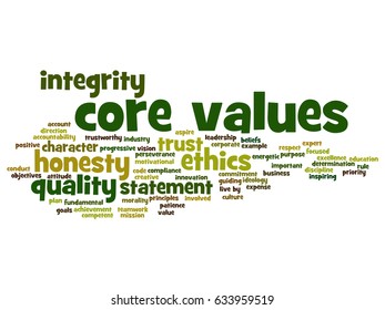 Conceptual Core Values Integrity Ethics Abstract Stock Illustration ...