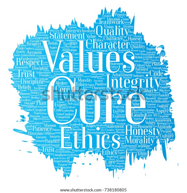 Conceptual Core Values Integrity Ethics Paint Stock Illustration ...