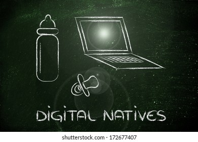 Conceptual Design Of The Digital Native, The Generations Born In The Internet Age