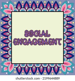 Conceptual Display Social EngagementDegree Of Engagement In An Online Community Or Society. Internet Concept Degree Of Engagement In An Online Community Or Society