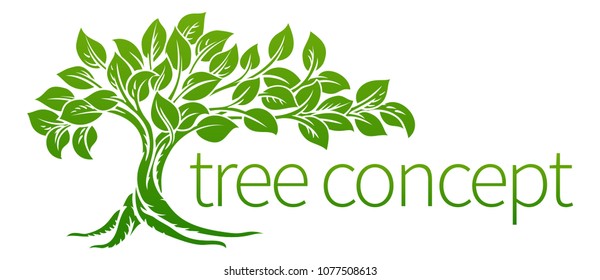 A conceptual illustration of a tree icon
