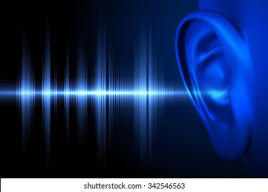 Conceptual Image About Human Hearing 