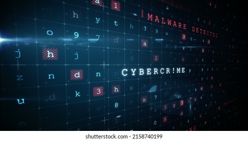 Conceptual image of digitally generated warning sign for online fraud
