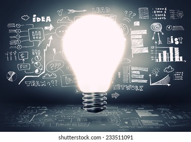 Lightbulb Math Calculations Vector Illustration Stock Vector (Royalty ...