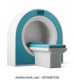 Conceptual Medical Hospital Tech Lab MRI CT Scan Diagnostic Unit 3d Illustration Rendering 3d Icon Isolated