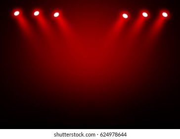 The Concert On Stage Background With Flood Lights 
