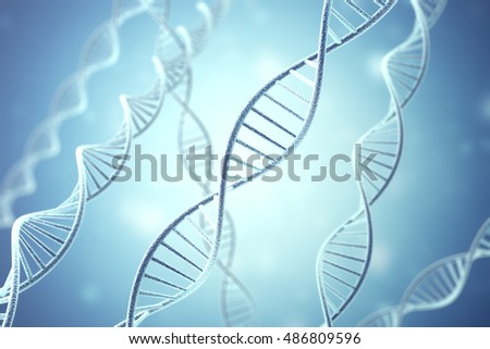 Concetp digital illustration DNA structure. 3d rendering