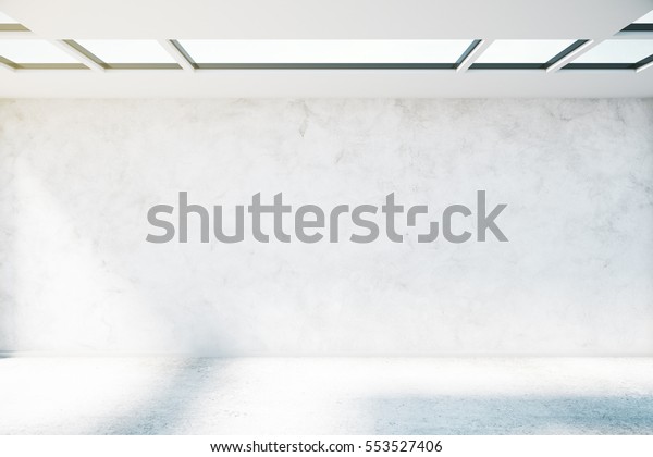 Concrete Interior Empty Textured Wall Ceiling Stock