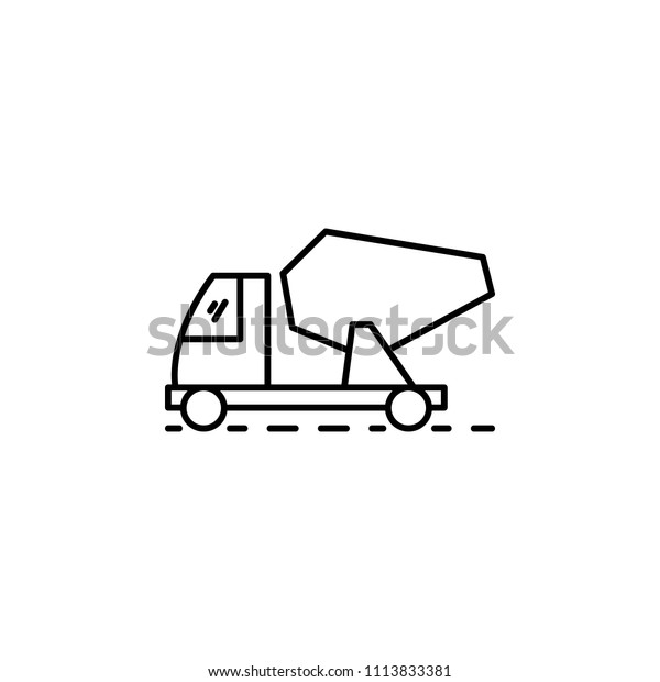 concrete mixer outline\
icon. Element of construction icon for mobile concept and web apps.\
Thin line concrete mixer outline icon can be used for web and\
mobile on white\
background