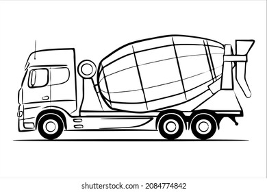 643 Concrete truck sketch Images, Stock Photos & Vectors | Shutterstock