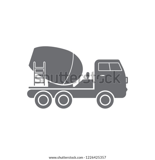 Concrete Mixer Truck icon. Simple element\
illustration. Concrete Mixer Truck symbol design from Transport\
collection set. Can be used for web and\
mobile