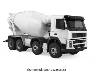 Concrete Mixer Truck Isolated. 3D rendering